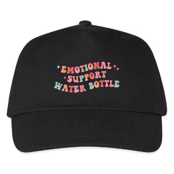 Emotional Support Water Bottle - Kids’ Baseball Cap - black - Front