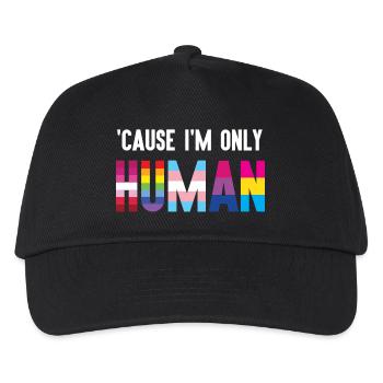 Pride Month LGBT - Weil ich auch nur ein Mensch bin - Kinder Basecap - Schwarz - Vorne
