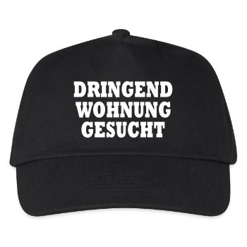 Dringend wohnung gesucht - Kinder Basecap - Schwarz - Vorne