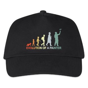 Maler Lackierer Evolution - Kinder Basecap - Schwarz - Vorne