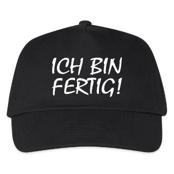 Ich bin fertig - Kinder Basecap - Schwarz - Vorne