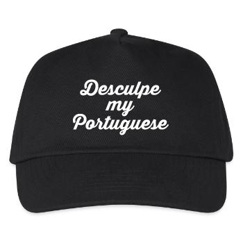 PORTUGAL Portugiesische Sprache - Kinder Basecap - Schwarz - Vorne