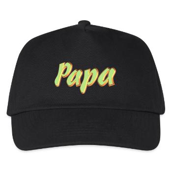 Kosename Papa 3D Style - Kinder Basecap - Schwarz - Vorne