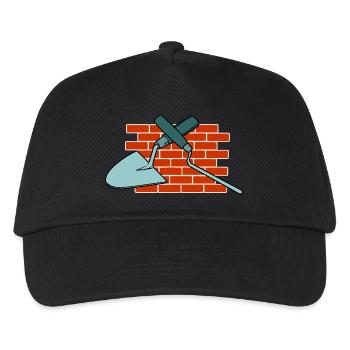 Mur A Joint Clou Et Truelle - Casquette de baseball Enfant - noir - Devant