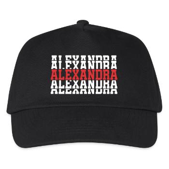 t shirt Alexandra t-shirt gift stacked text - Kids’ Baseball Cap - black - Front