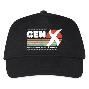 Sonnenuntergang der Generation X - Weiß - Kinder Basecap - Schwarz - Vorne