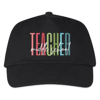 Middle School Teacher Geschenk - Kinder Basecap - Schwarz - Vorne