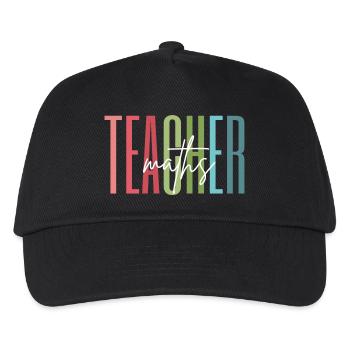 Mathelehrerin Mathe Lehrerin Geschenk - Kinder Basecap - Schwarz - Vorne