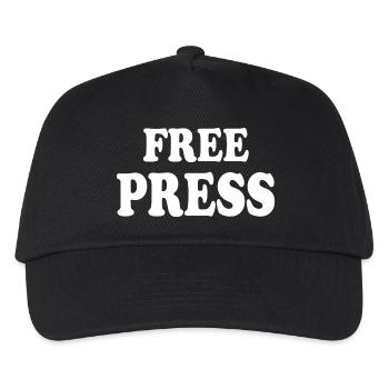 Free press - Casquette de baseball Enfant - noir - Devant