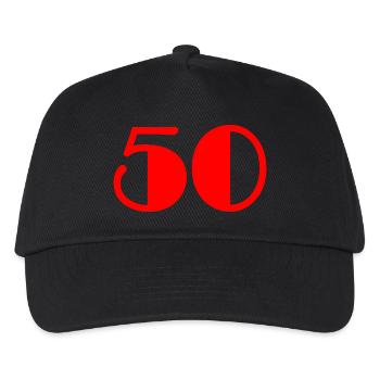 50. 50 YEARS. 50th ANNIVERSARY. 50 YEARS ANNIVERSARY. - Kids’ Baseball Cap - black - Front