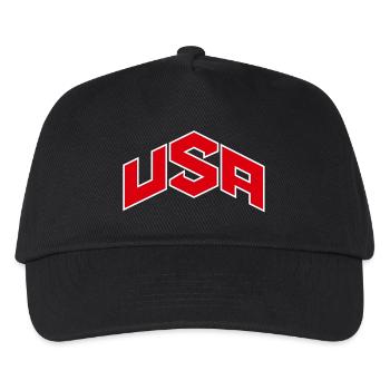 USA - Kids’ Baseball Cap - black - Front