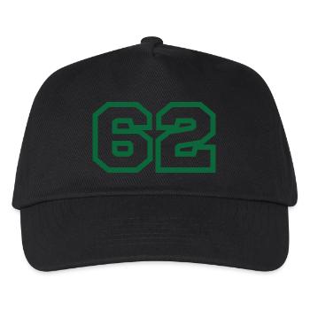 Nummer 62 Sport - Kinder Basecap - Schwarz - Vorne
