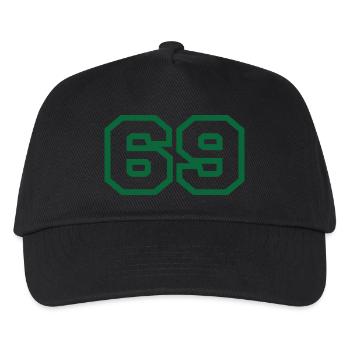 Nummer 69 Sport - Kinder Basecap - Schwarz - Vorne