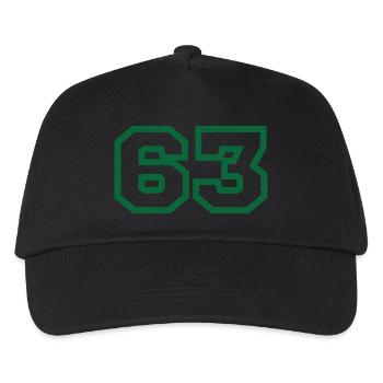 Nummer 63 Sport - Kinder Basecap - Schwarz - Vorne