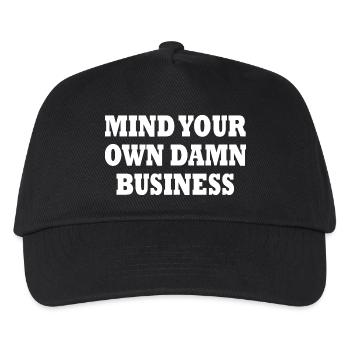 mind your own damn business - Kinder Basecap - Schwarz - Vorne