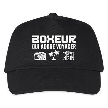 Voyageurs & Boxeurs : Passion & Découverte - Casquette de baseball Enfant - noir - Devant