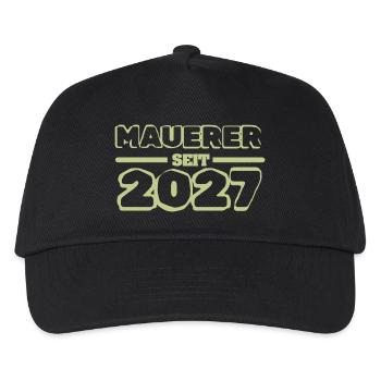 Maurer 2027 - Kinder Basecap - Schwarz - Vorne
