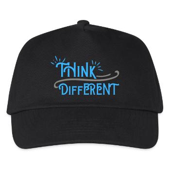 Think Differnet Blaue Grau Design - Kinder Basecap - Schwarz - Vorne