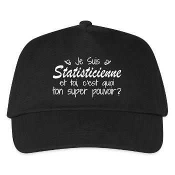 Ich bin Statistiker. Was ist deine Macht? - Kinder Basecap - Schwarz - Vorne