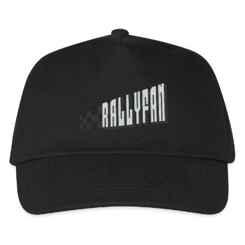 Rallyfan silber schwarz - Kinder Basecap - Schwarz - Vorne