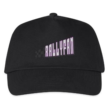 Rallyfan silber violett schwarz - Kinder Basecap - Schwarz - Vorne