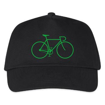 Fixie bike green - Kids’ Baseball Cap - black - Front