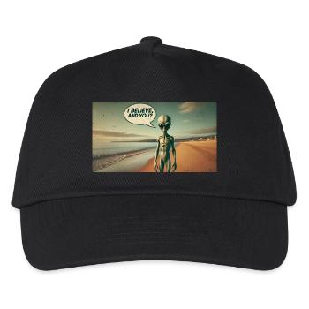 Alien am Strand - Kinder Basecap - Schwarz - Vorne