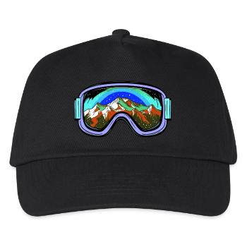 Ski Goggles Mountains Ski Colorful - Kids’ Baseball Cap - black - Front