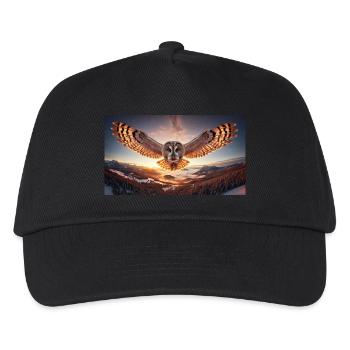 Flying Owl - Kids’ Baseball Cap - black - Front