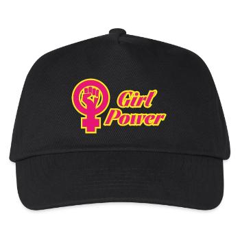 Girl Power - Kinder Basecap - Schwarz - Vorne