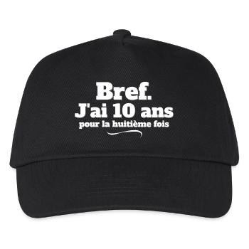 80 Jahre alt, ich bin 80 Jahre alt, 80 Jahre alt - Kinder Basecap - Schwarz - Vorne
