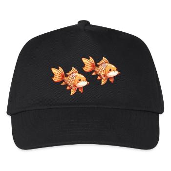 Goldfische Comic - Kinder Basecap - Schwarz - Vorne