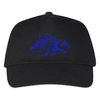 Stegosaurus Dinosaur Sabre Pirate Captain Dino - Kids’ Baseball Cap - black - Front