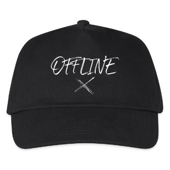Offline lettering – minimalist design - Kids’ Baseball Cap - black - Front