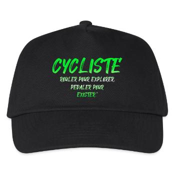 CYCLIST bike bikes pedal to exist - Kids’ Baseball Cap - black - Front