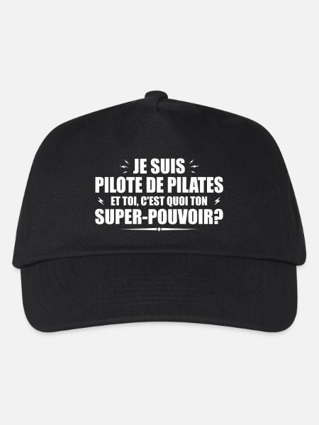 Pilates-Pilot. Was ist deine Superkraft? - Kinder Basecap - Schwarz