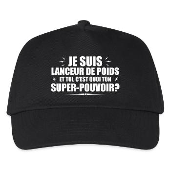 Lanceur de poids. C'est quoi ton super pouvoir ? - Casquette de baseball Enfant - noir - Devant