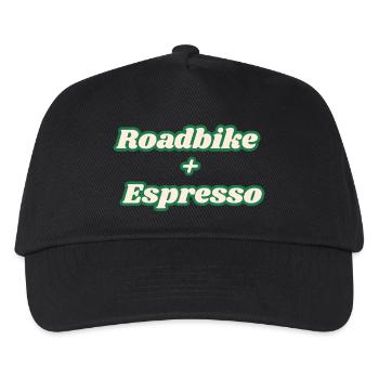 Roadbike + Espresso - Kinder Basecap - Schwarz - Vorne