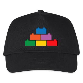 Constructeur de briques Jouets Blocs Blocs de serrage Briques - Casquette de baseball Enfant - noir - Devant