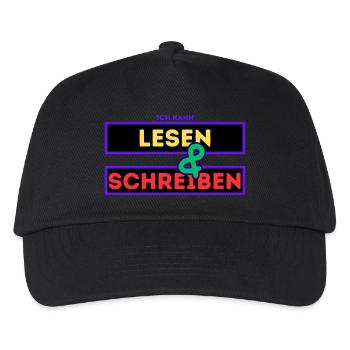 Read and write - Kids’ Baseball Cap - black - Front