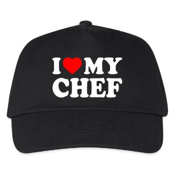 I love my chef - Kids’ Baseball Cap - black - Front