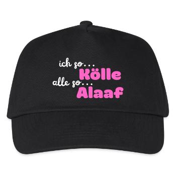 Kölle Alaaf II - Kinder Basecap - Schwarz - Vorne