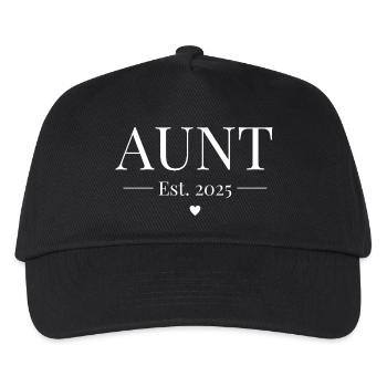 Aunt Established 2025 - Kids’ Baseball Cap - black - Front
