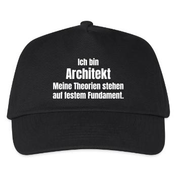 Ich bin Architekt - Kinder Basecap - Schwarz - Vorne