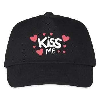 Kiss Me - Kids’ Baseball Cap - black - Front