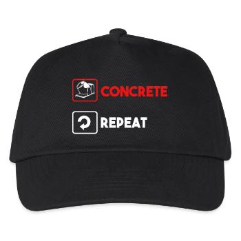 Concrete Concrete Paver Concrete Mixer - Kids’ Baseball Cap - black - Front