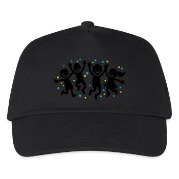 Kinder Freude Kindergarten - Kinder Basecap - Schwarz - Vorne