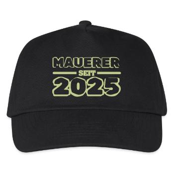 Maurer 2025 - Kinder Basecap - Schwarz - Vorne