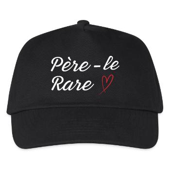 Papa perle rare - idée cadeau papa - Casquette de baseball Enfant - noir - Devant