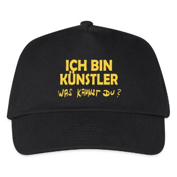 Künstler - Kinder Basecap - Schwarz - Vorne
